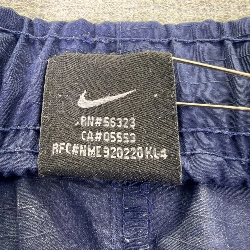 VTG Nike Ripstop Nylon‎ Track Pants Navy Blue Windbreaker Athletic Y2K Mens M